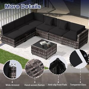 LOUVIXA 7-Piece Rattan Patio Furniture Set πͺ A Modern Upgrade for Outdoor Living